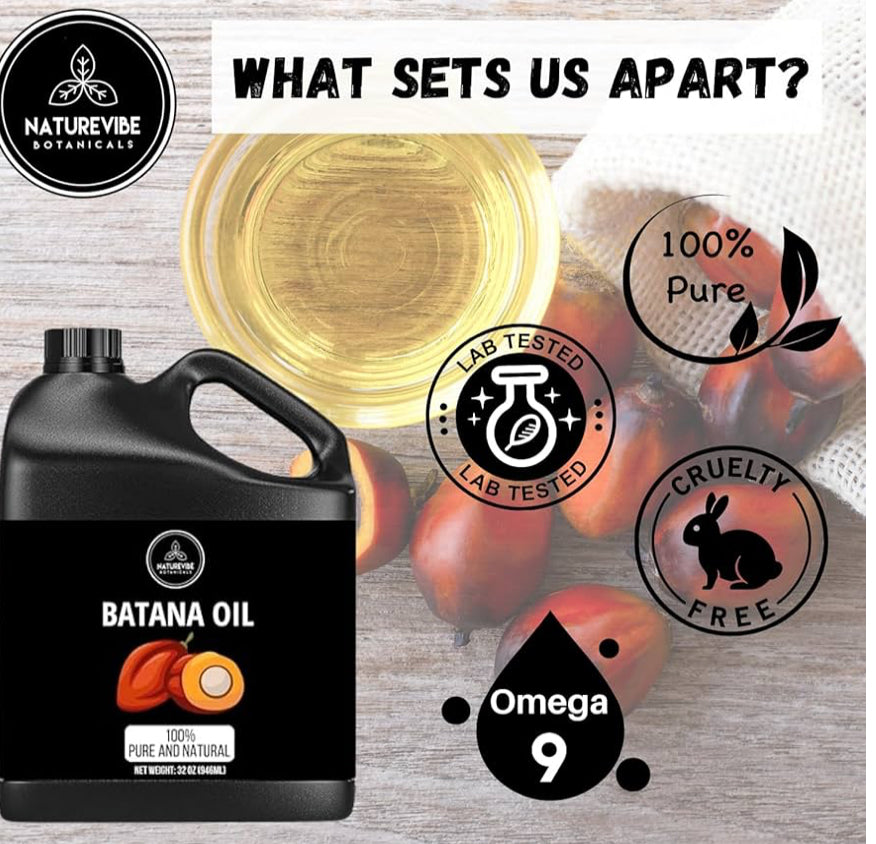 100% Pure Batana Oil from Honduras - Raw Unrefined 4 oz