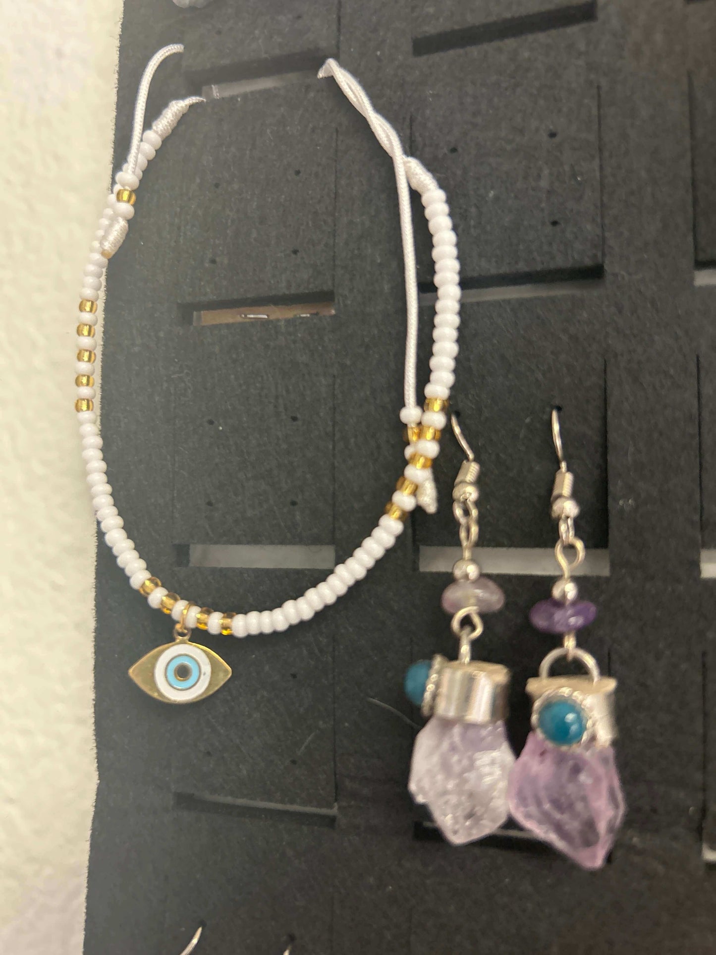 Bracelet - Evil Eye Beaded with Charm, Assorted