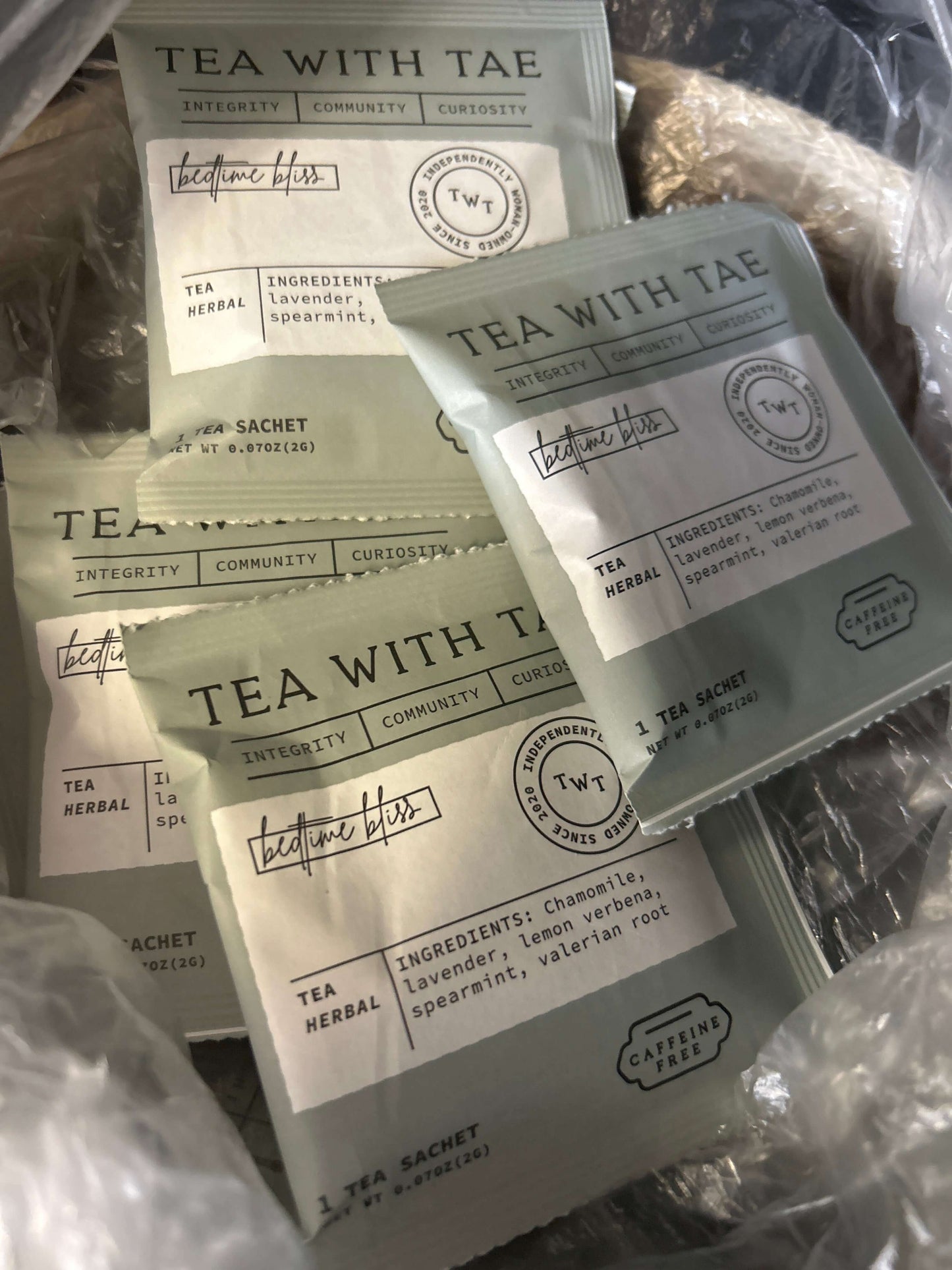 Individually Wrapped Tea Sachets Bedtime Bliss