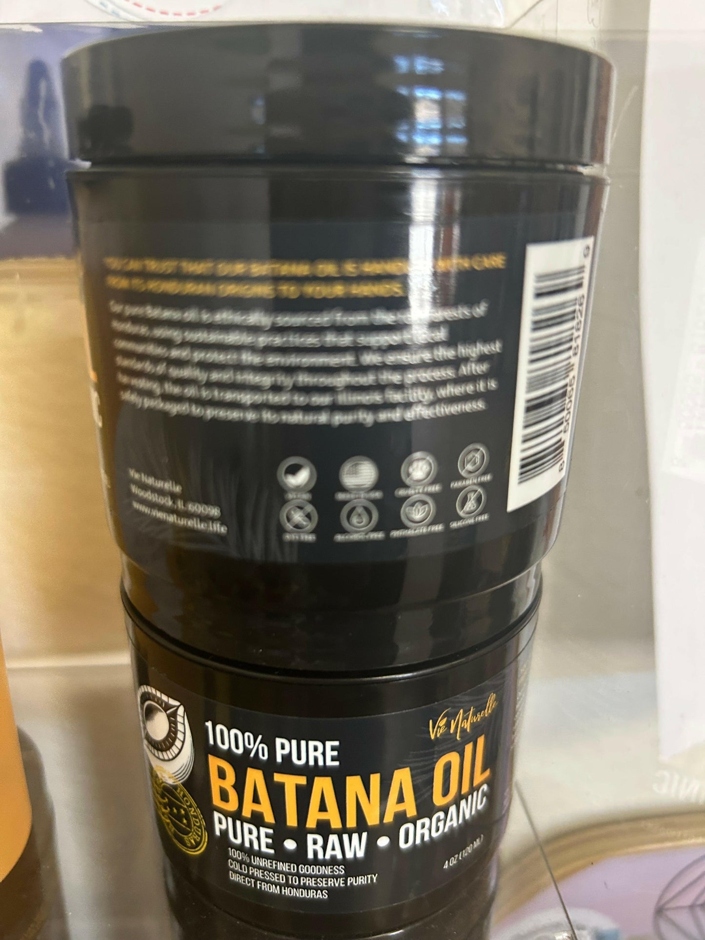 "4oz pure Batana oil bottle from Honduras for natural hair growth and conditioning"