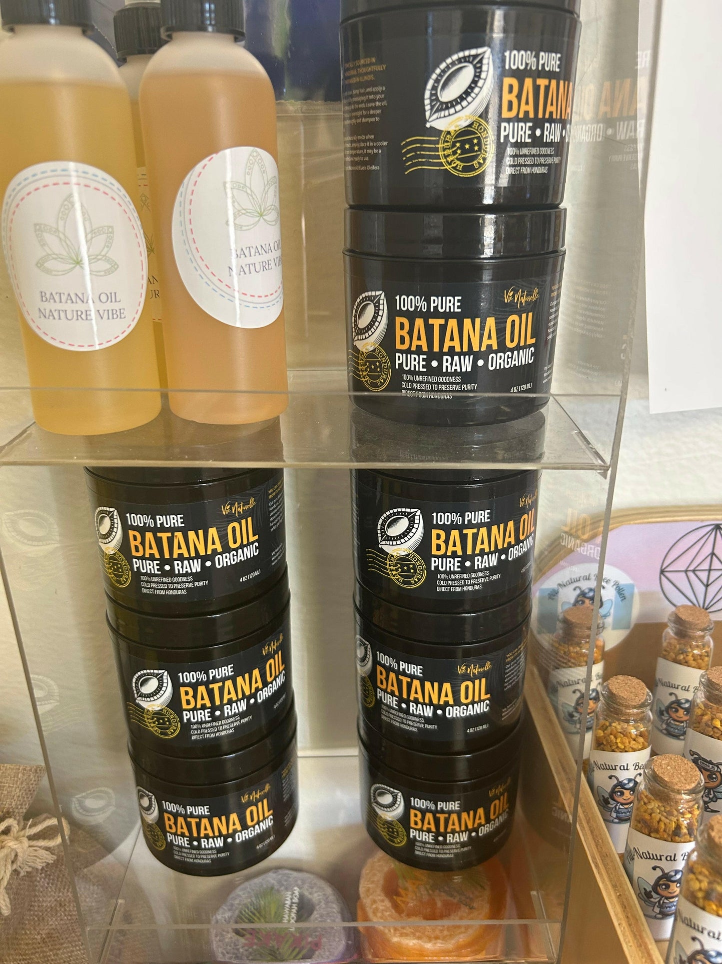 "4oz pure Batana oil bottle from Honduras for natural hair growth and conditioning"