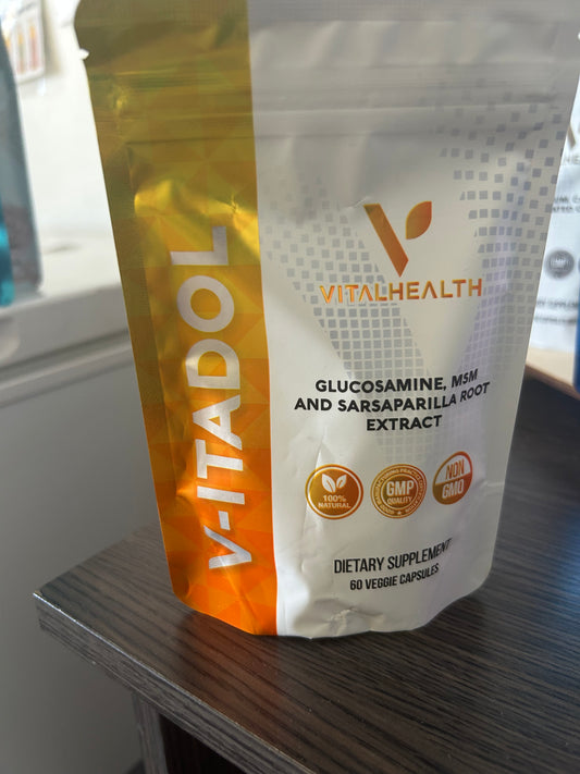 Natural Joint Health Supplement - Glucosamine MSM | VITAL HEALTH - V-ITADOL