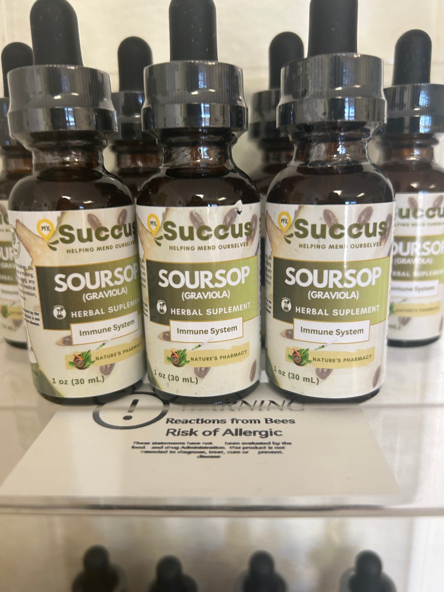 Soursop (Graviola) Tincture - Immune System (High Potency)  1 fl oz Alcohol Extract