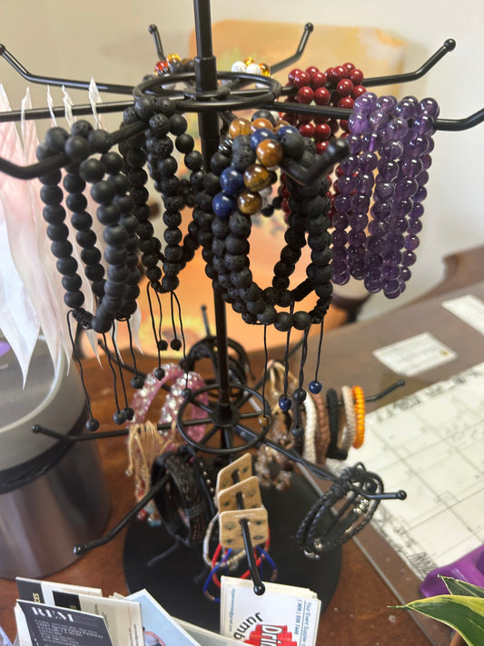 Crystal Bracelet - 8mm Amethyst, pack of 5