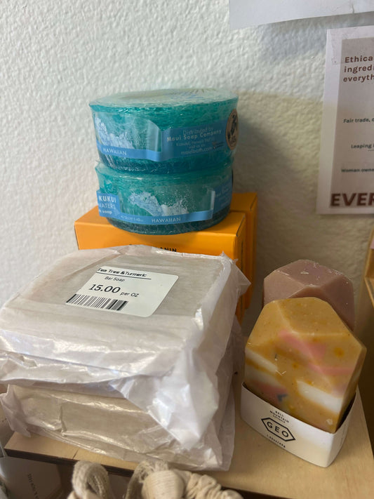 Pikake Sea Salt & Kukui Exfoliating Loofah Soap 4.75oz