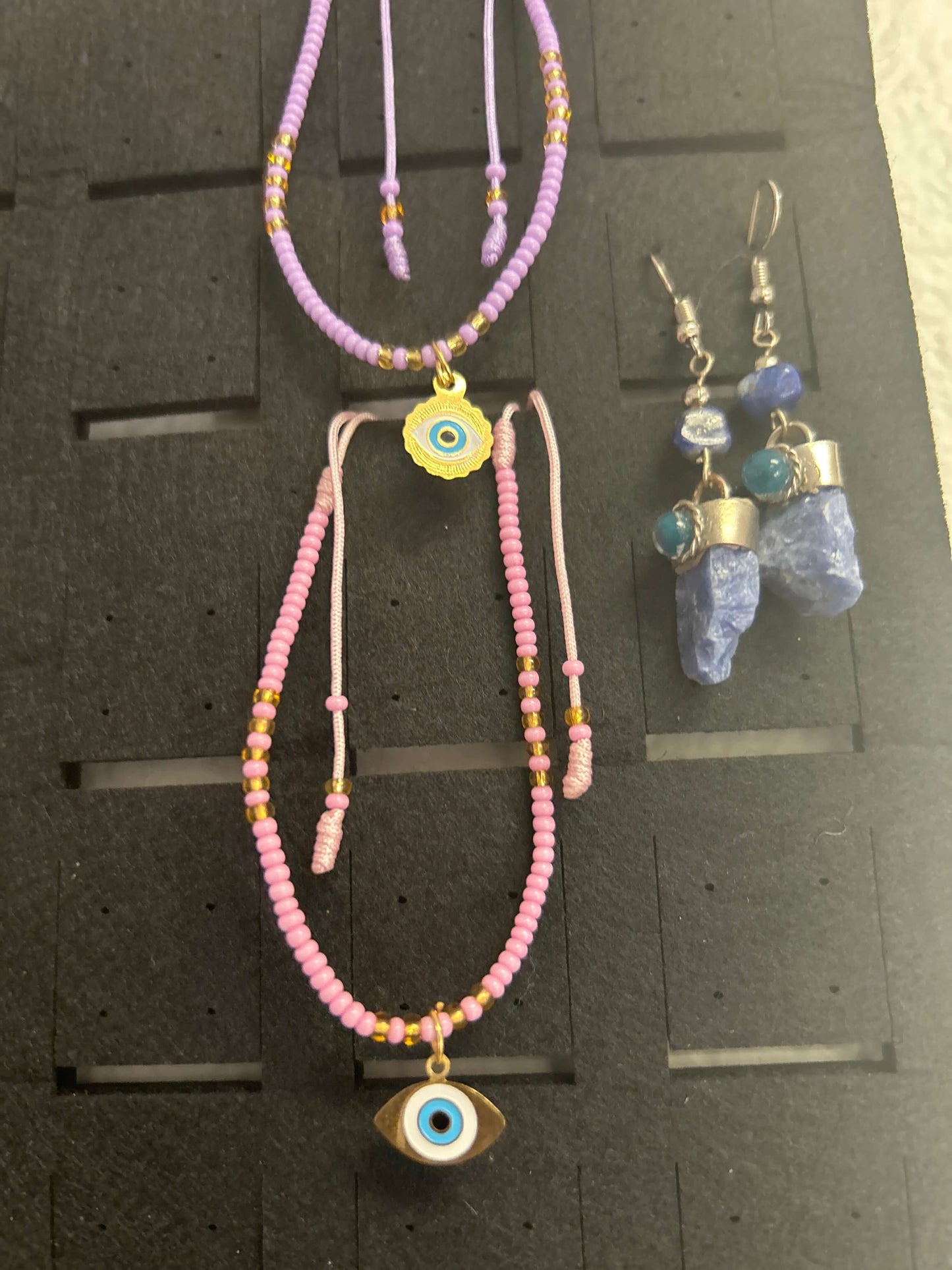 Bracelet - Evil Eye Beaded with Charm, Assorted