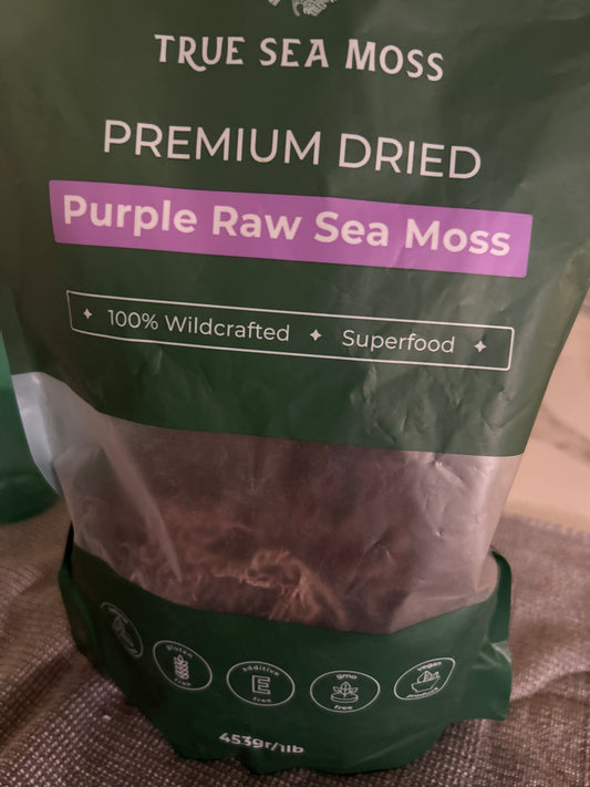 Raw Wild Crafted Sea Moss 2oz Purple