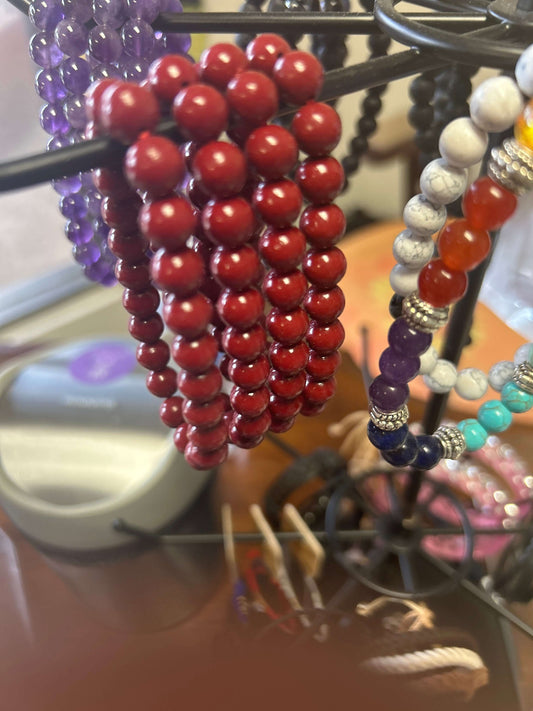 Crystal Bracelet - 8mm Cinnabar,