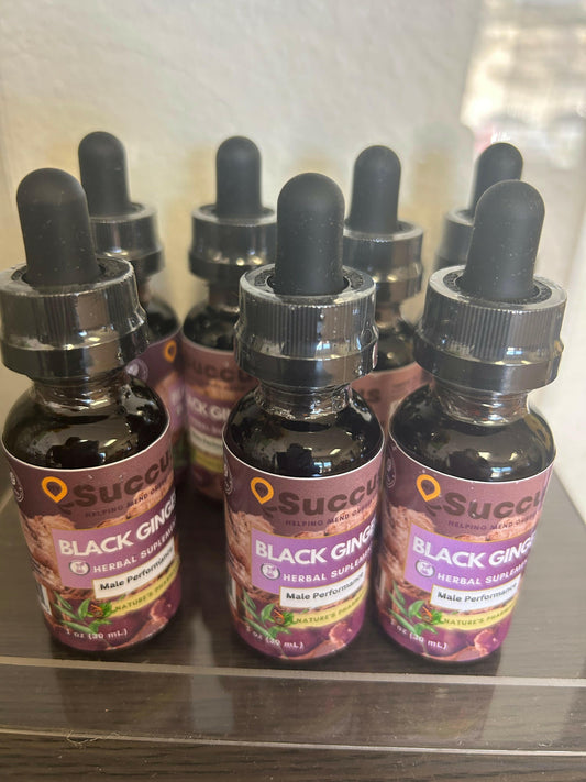 "Energizing Black Ginger tincture extract 1oz for natural energy and vitality boost"