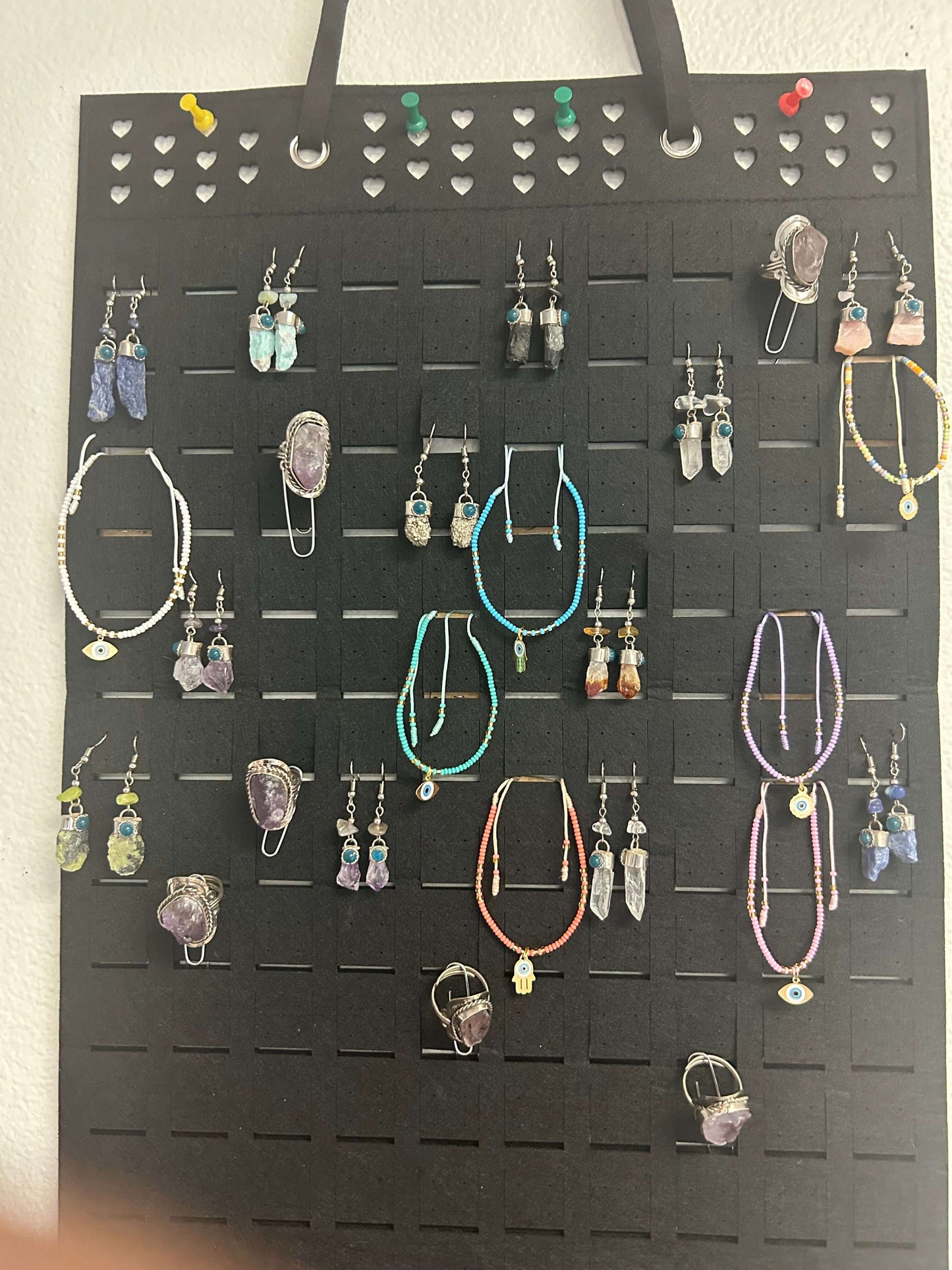 Earring - Dangle Raw Stone, Assorted (6)