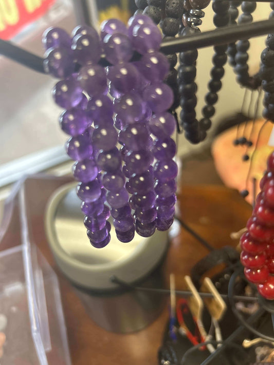 Crystal Bracelet - 8mm Amethyst,