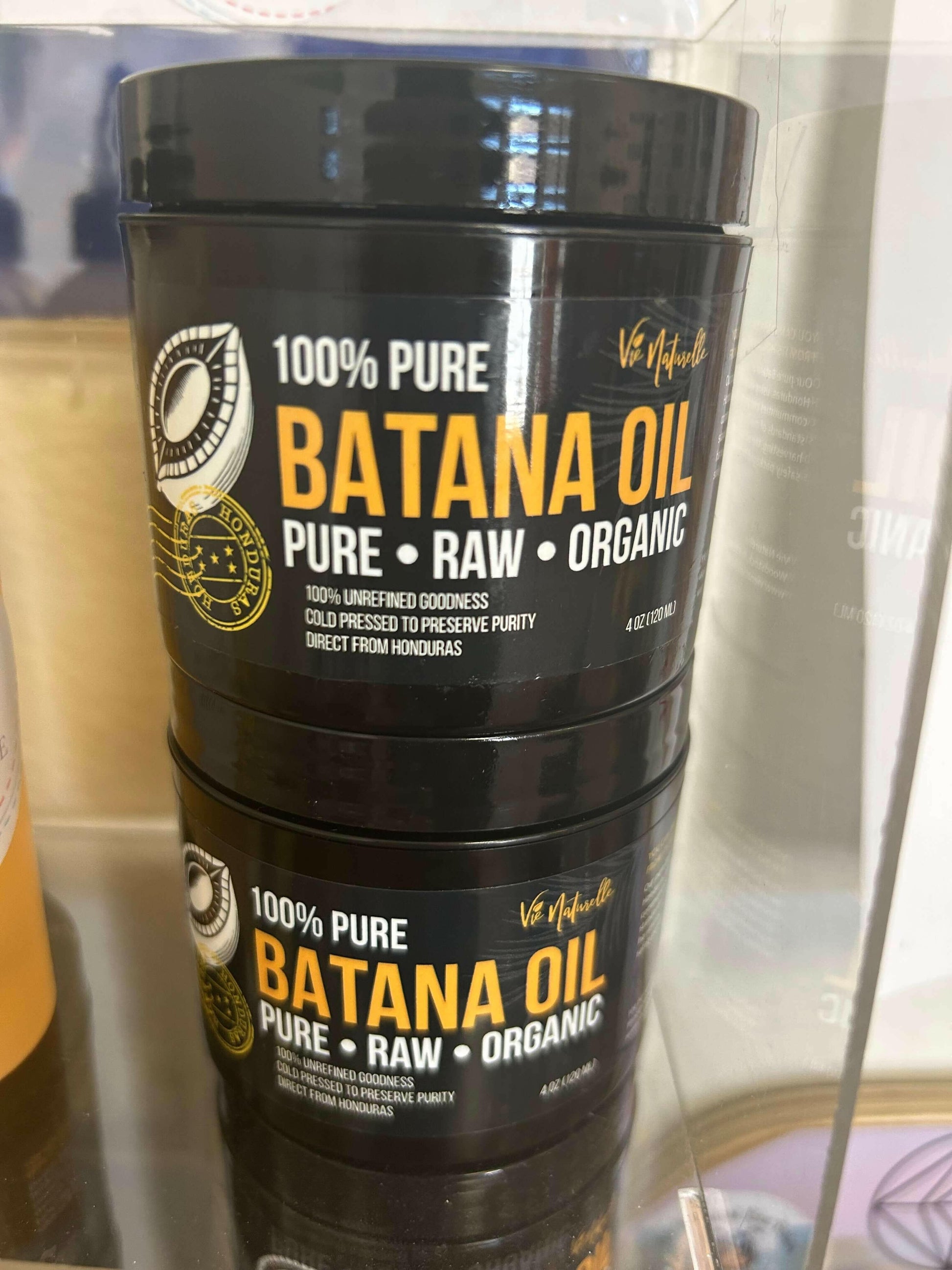 4oz Pure Batana Oil bottle raw unrefined natural hair conditioner from Honduras 